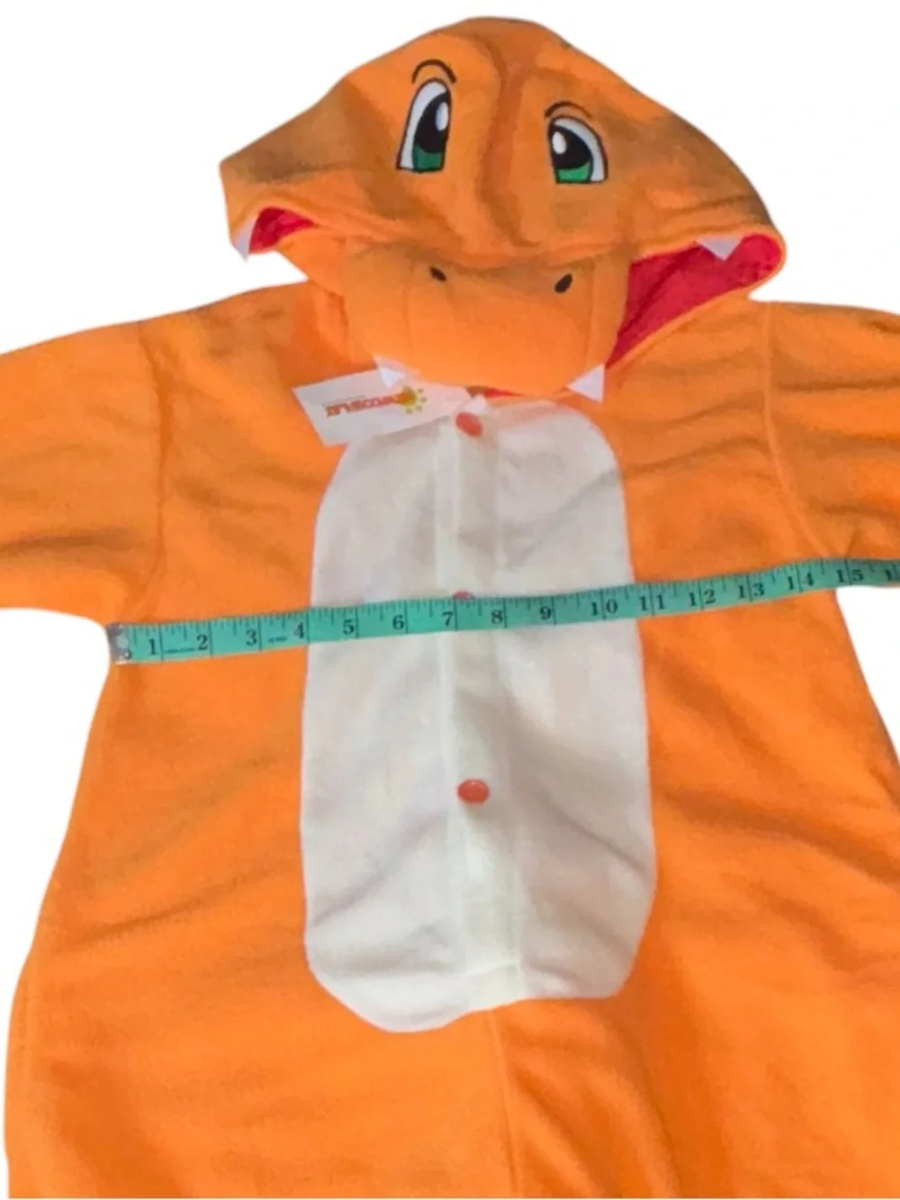 Kids Charmander Cosplay Orange Dragon One-Piece Costume Romper (85cm)